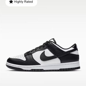 Women’s Nike Dunk Low Black and White Leather Sneaker